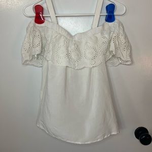 Jessica Simpson Off the shoulder lace tank top